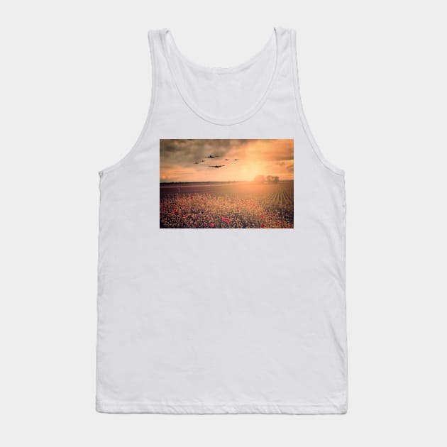 Warbird Poppy Pass Tank Top by aviationart